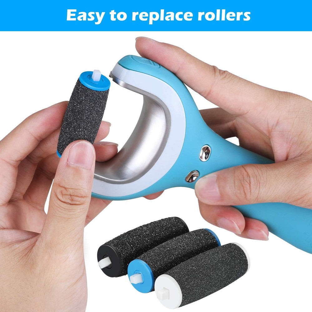 [10/20Pcs] Pedi Replacement Rollers 1 Count (Pack of 1), Blue,white