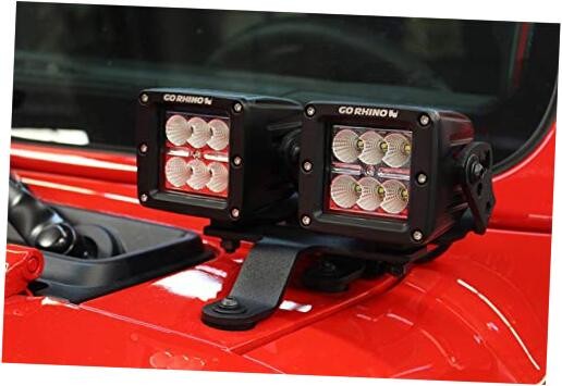 ! Dual Cube 3" x 3" Windshield Cowl Light Mount Kit. Includes two mounting