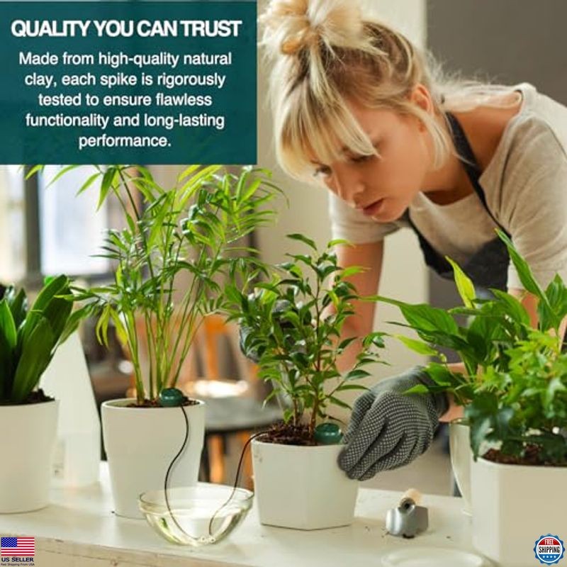 Blumat Classic Self-Watering Plant Stakes - 14-Pack Automatic Irrigation System