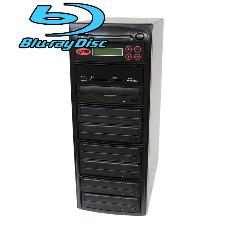 SySTOR 1-6 USB/SD/CF Multi Media Flash Backup CD DVD Blu-ray Duplicator 2YR WRNT