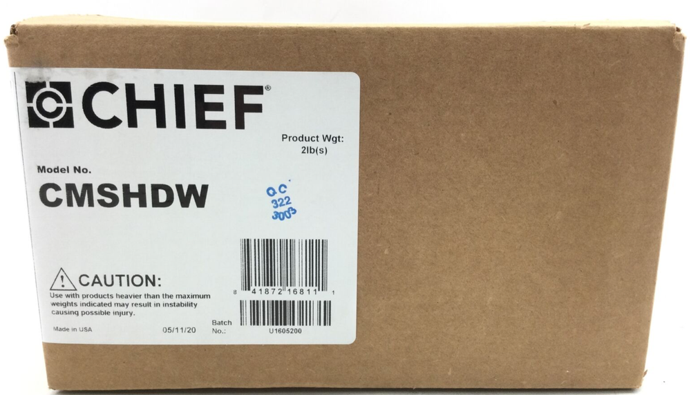 Chief CMSHDW Speed Connect 25 Cable & Cable Lock Cable Suspension System NEW