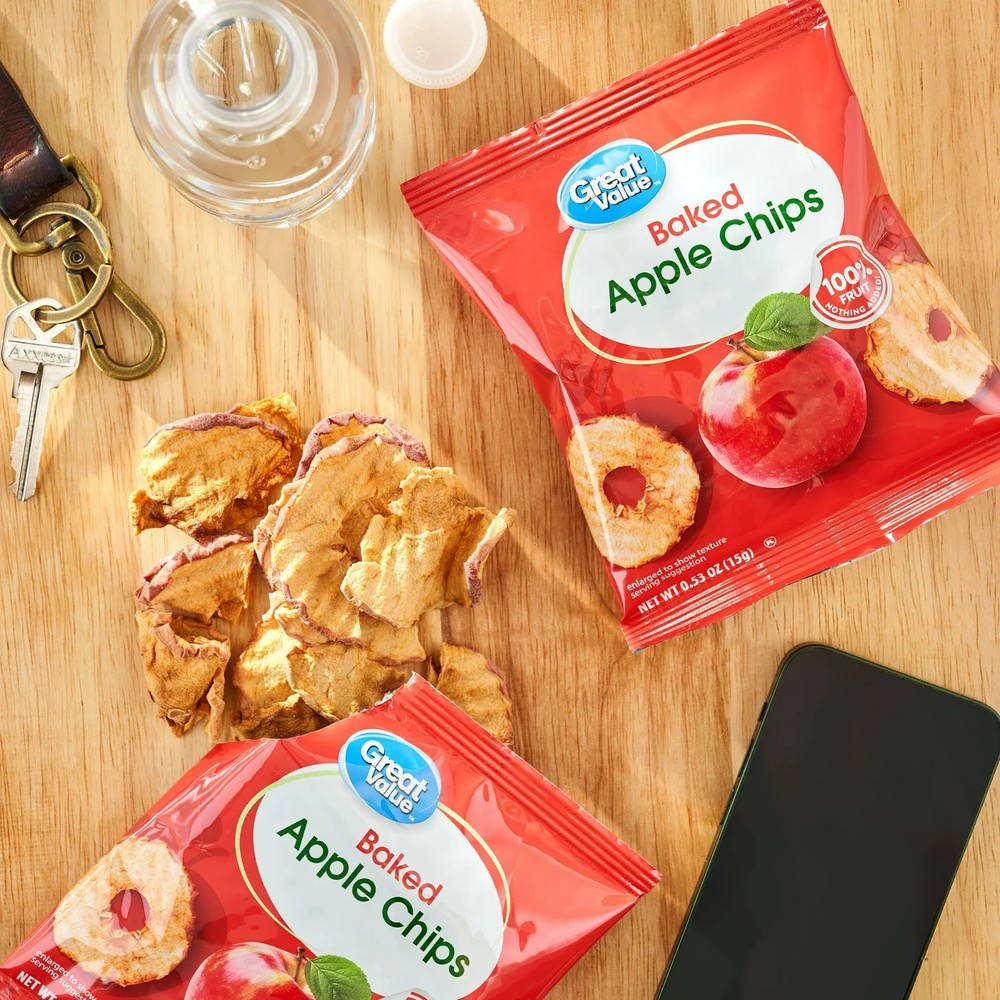 Great Value Baked Apple Chips 0.53 oz 6 Count..........