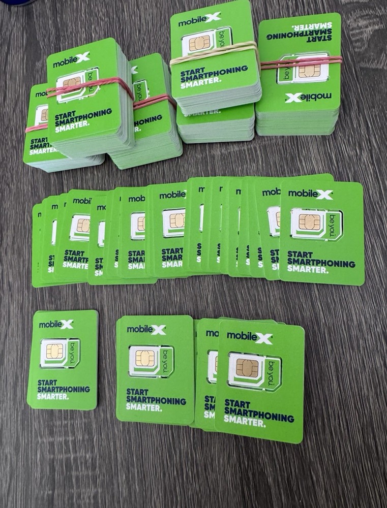 100 Mobile x Physical SIM Cards No Service