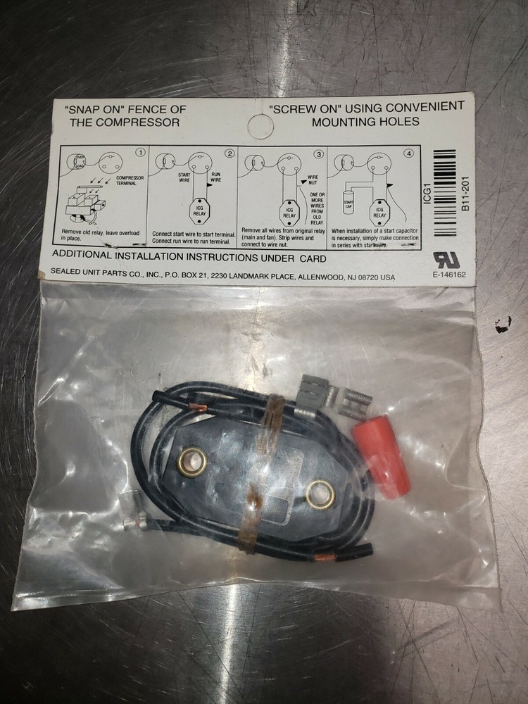 SUPCO SOLID STATE RELAY ICG-1 1/12 -1/2 HP 115 VAC