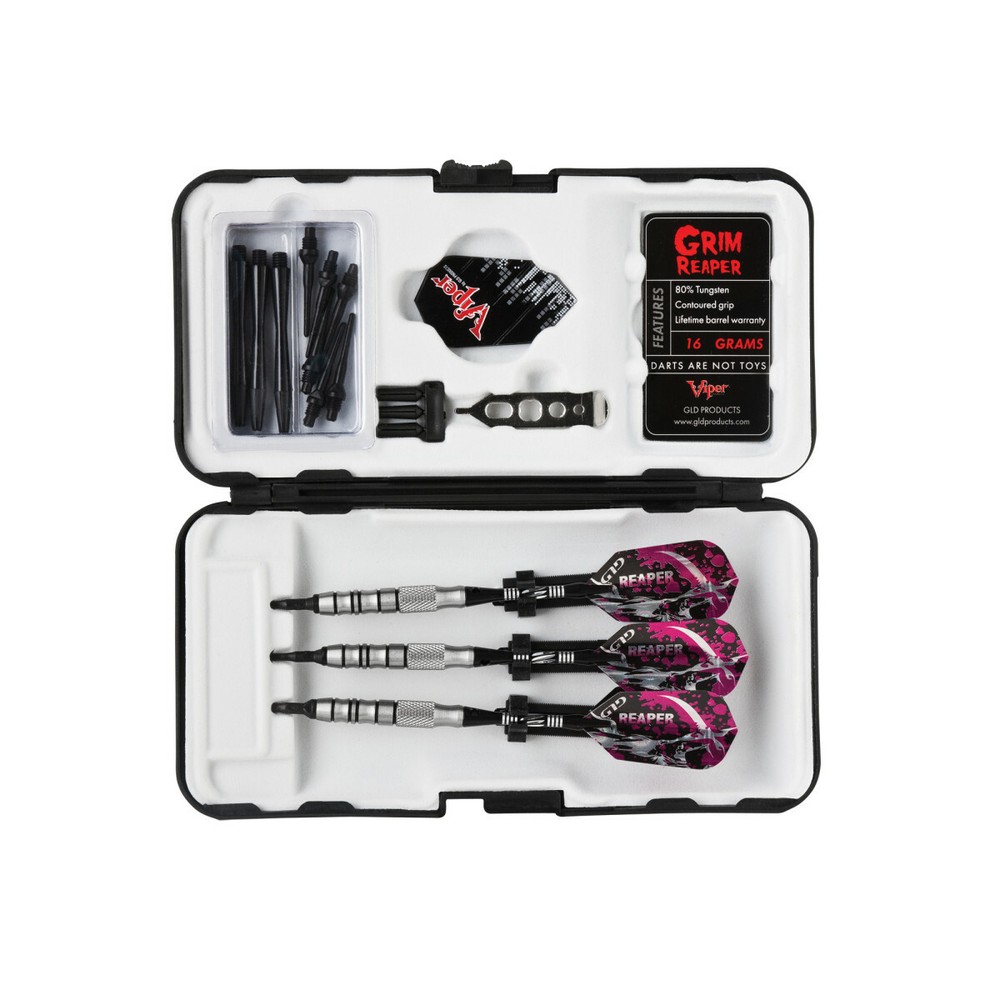 Viper Grim Reaper Tungsten Soft Tip Darts - Grip 3 Style - 16 Grams