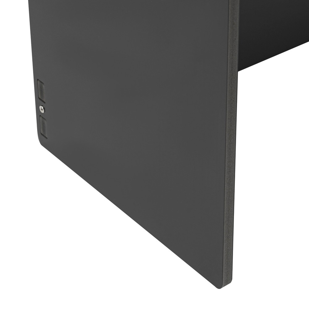 3-Tier Desk Storage Shelf Office Table Computer Rack Desktop Bookshelf Black