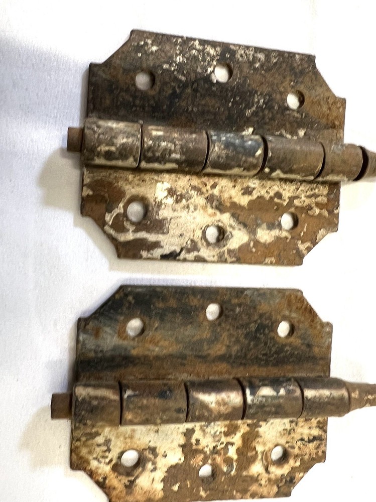 Pair Rustic Hinges 3 1/2 In X 2 1/2 Gate / Barn Door Hinges
