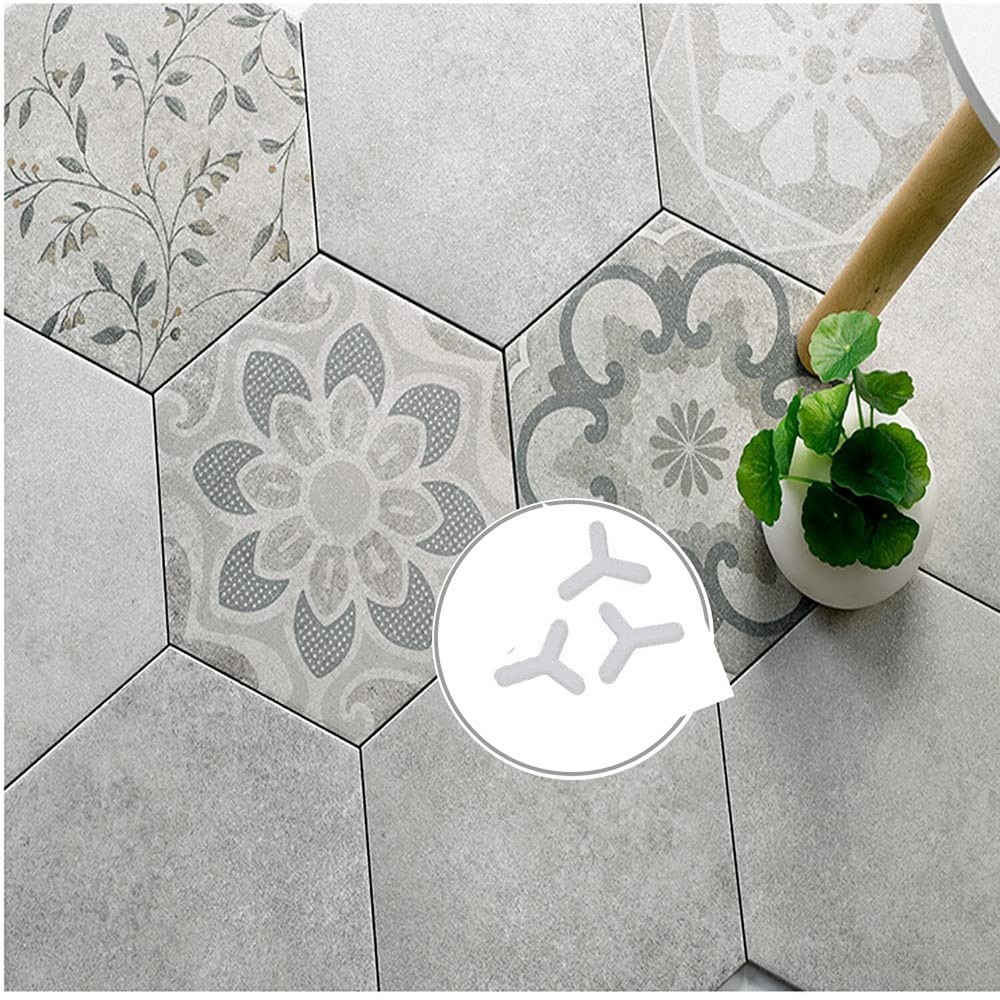 Tile Spacers,Wall Floor Tile Plastic Y Type Spacers Tiling Tools 3mm White 10...