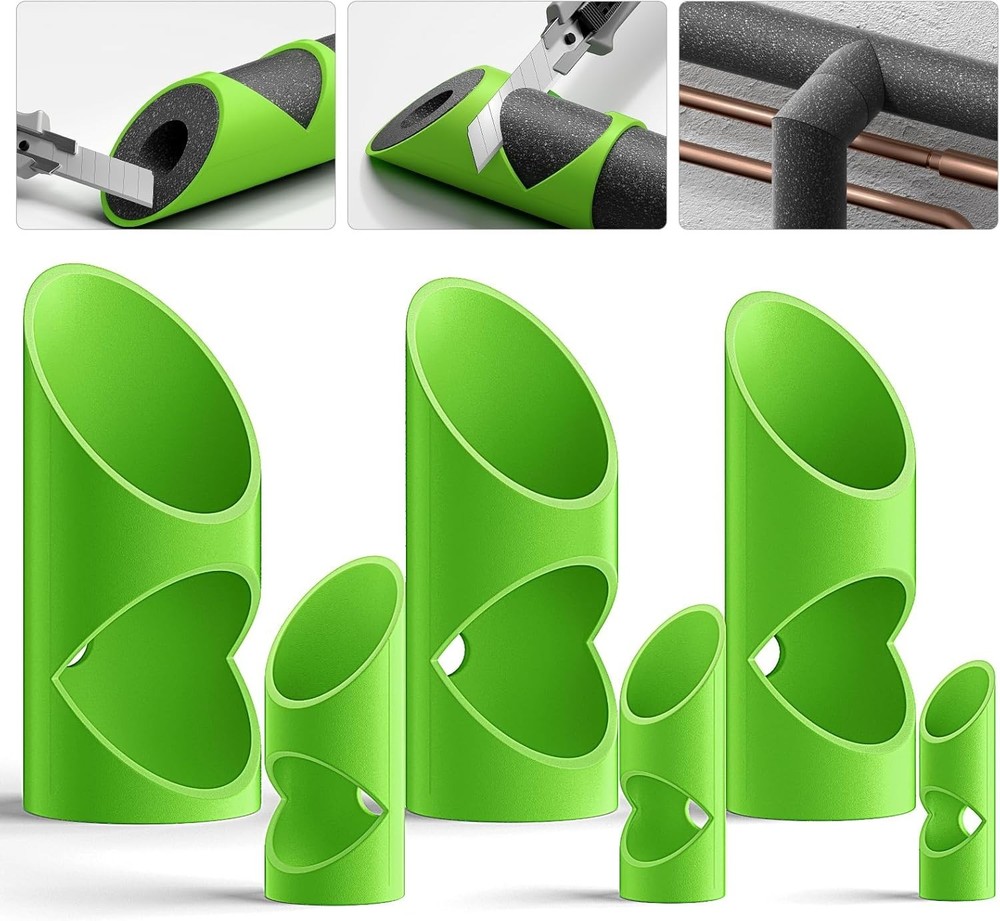 6PCS Pipe Insulation Cutting Guide Tool 15-53mm Molded Foam Rubber Pipe Cutter