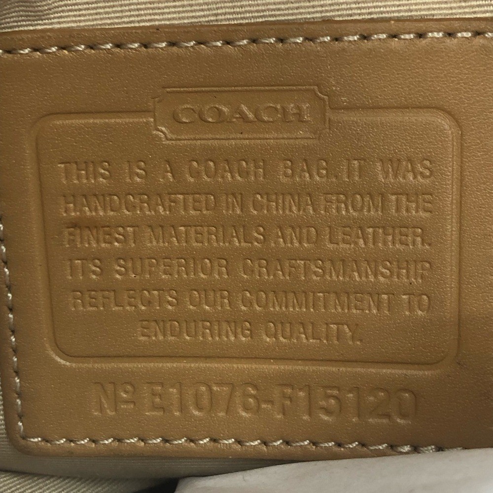 Coach Brown and Cream Shoulder Bag