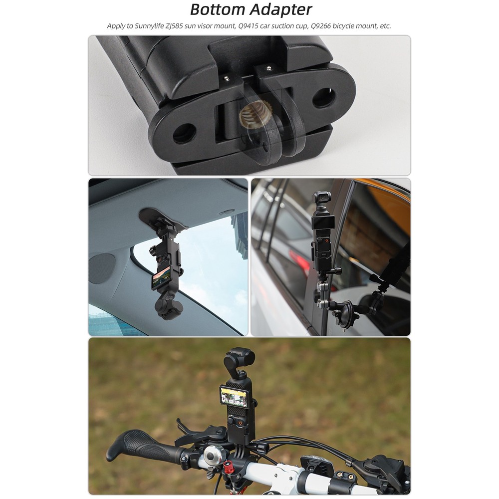 Foldable Upper & Lower Dual Adapter Mount Accessories For DJI Osmo Pocket 3