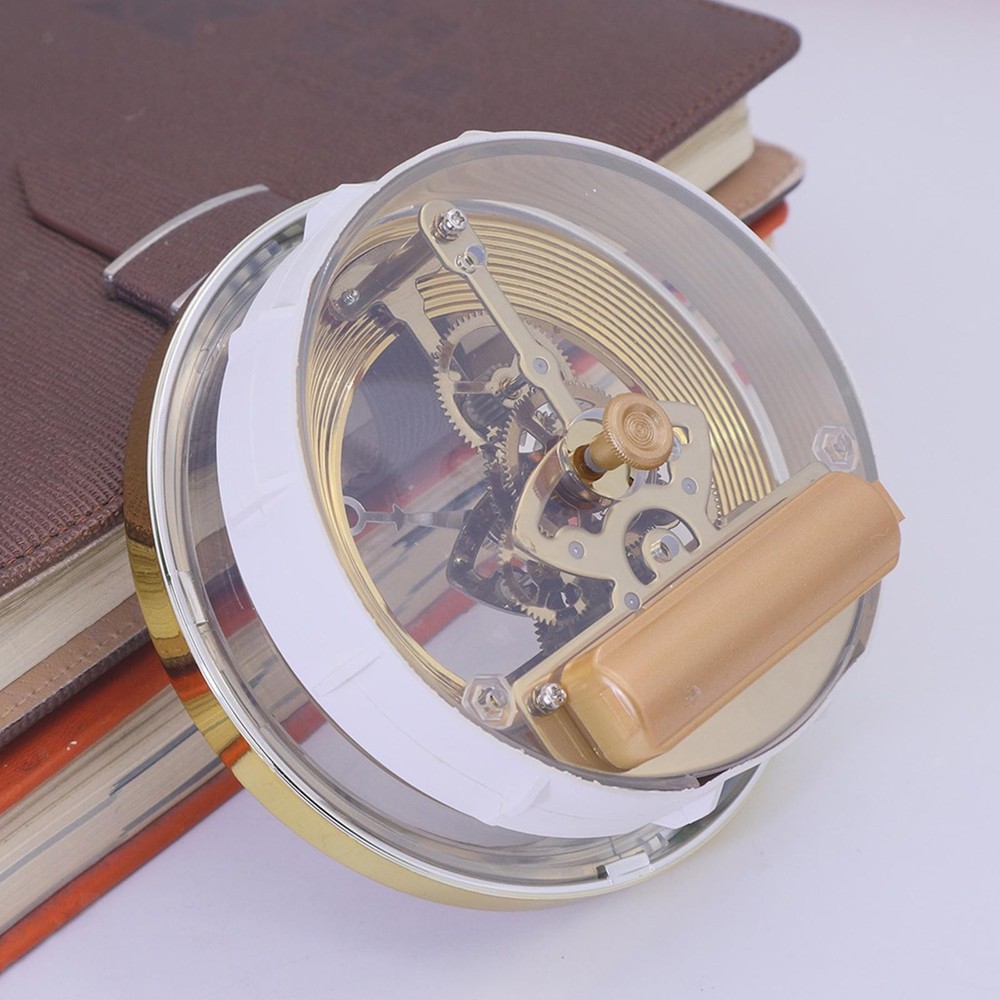 Round Transparent Skeleton Clock Inserts 103mm DIY Crafts Classic for Office