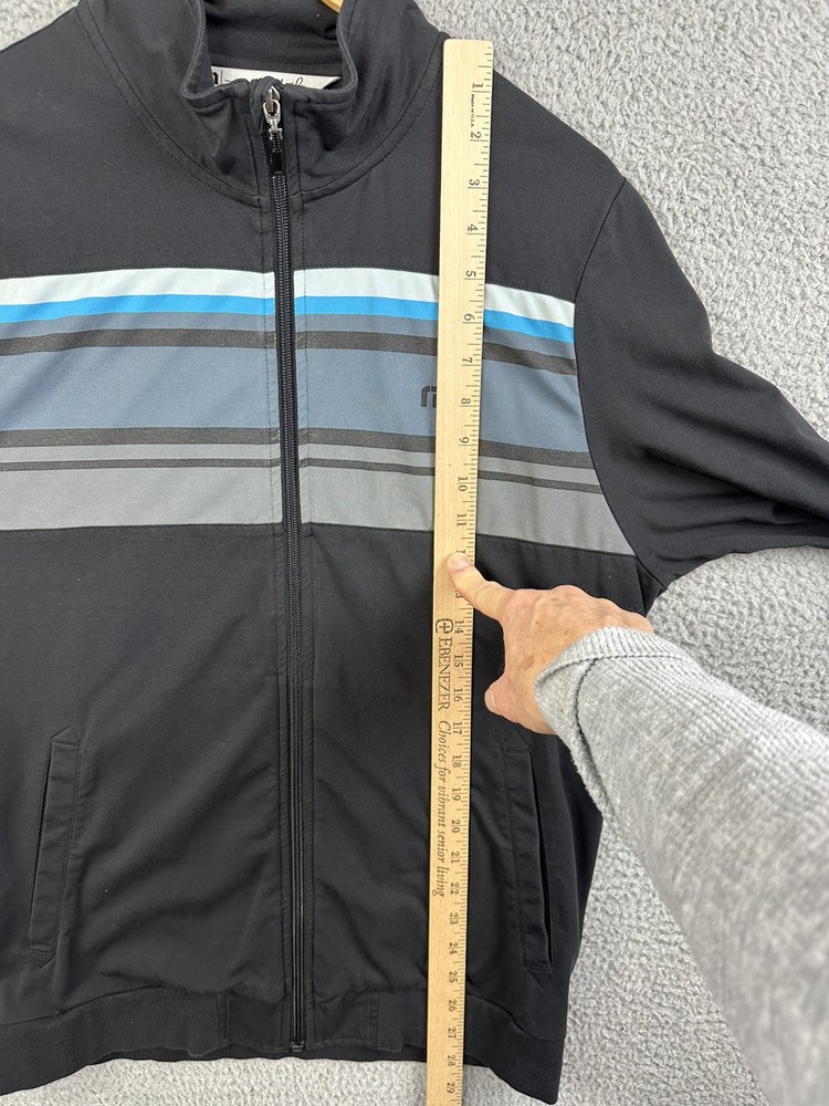Travis Mathew Jacket Mens Medium Multicolor Striped Full Zip Performance Golf
