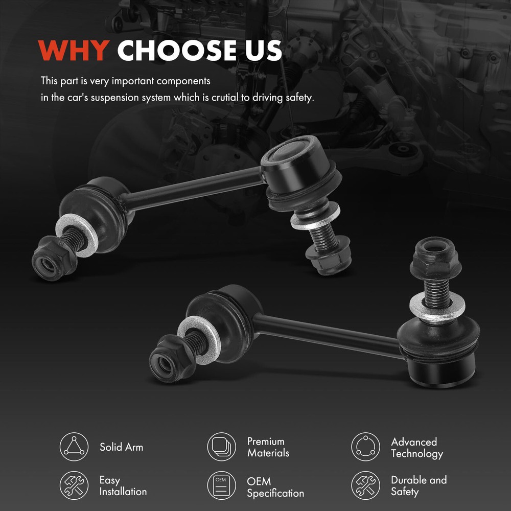 2x Rear Driver & Passenger Stabilizer Sway Bar Link for Chrysler 200 2015-2017