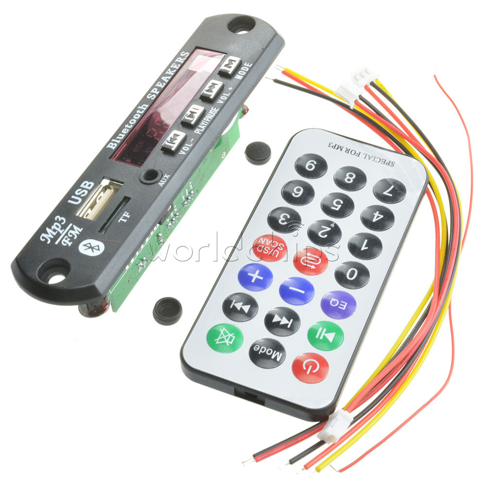Wireless Bluetooth 12V MP3 WMA Decoder Module Audio Board USB TF Radio f Car