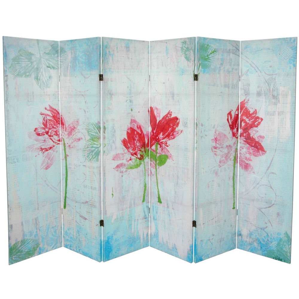 5 1/4 ft. Spring Morning Canvas Room Divider 6 Panel