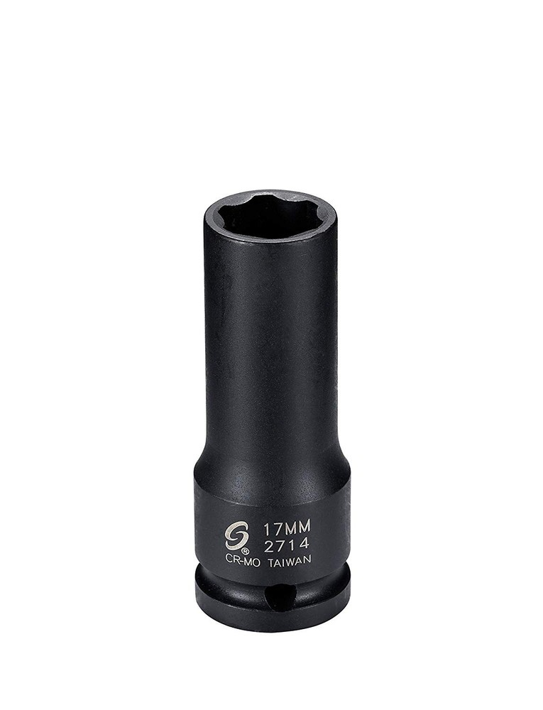 Sunex Tools 1/2" Drive 17mm Extra Thin Wall Lug Impact Socket (2714)