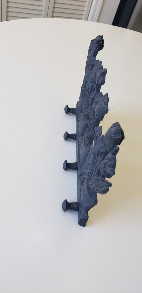 Cast Iron Decorative Floral Peg Wall Hanger