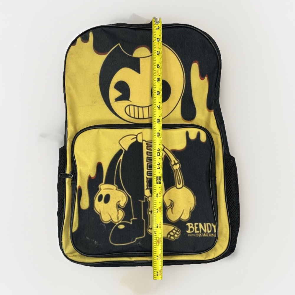 Bendy and the Ink Machine Backpack Black Knapsack Yellow Version