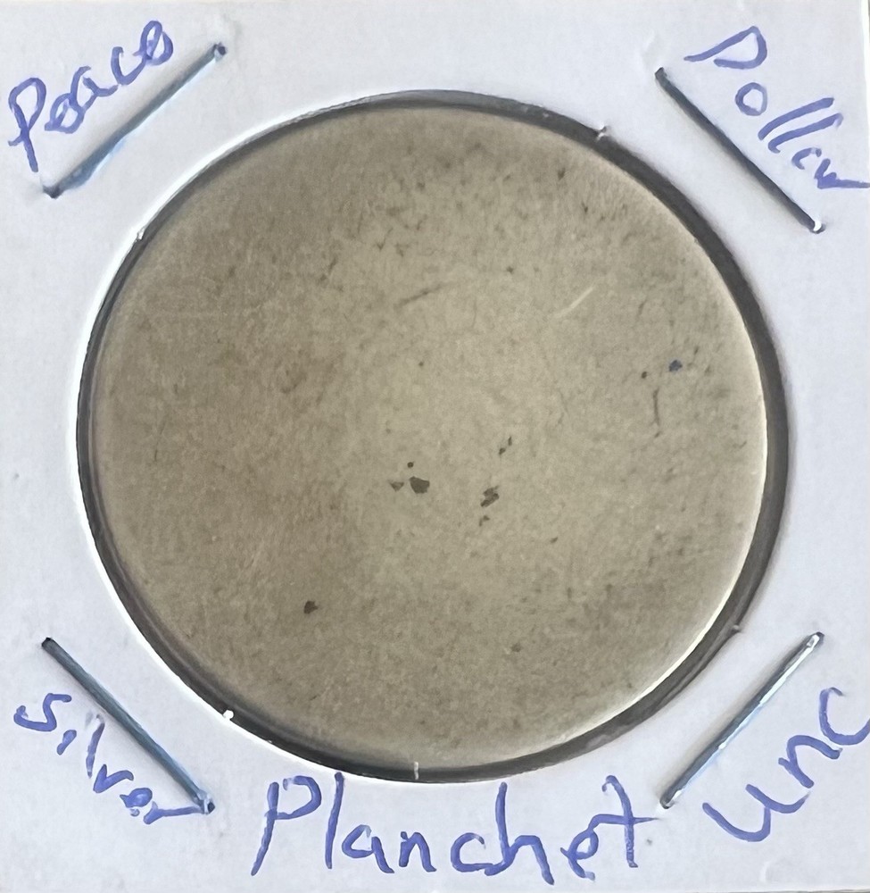 1900’s Peace US Silver Dollar Planet Blank Error