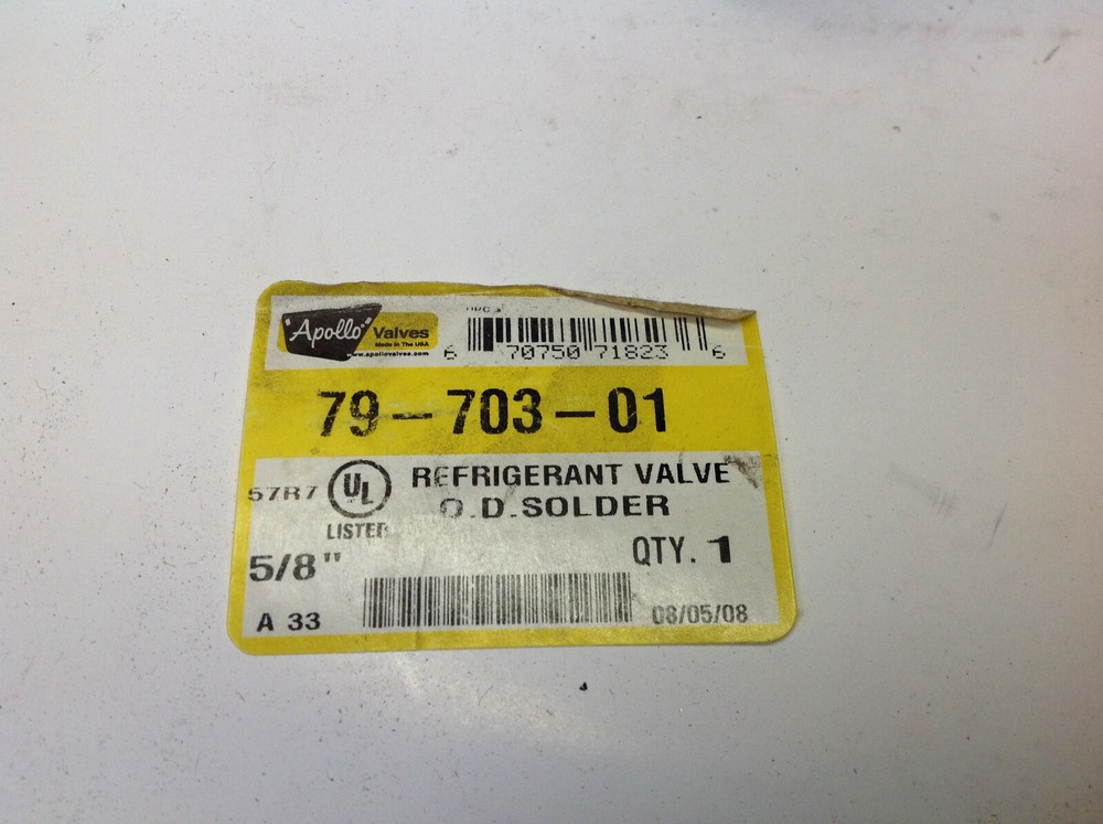 Apollo Valves #79-703-01 Refrigeration Ball Valve (#924-G-2)