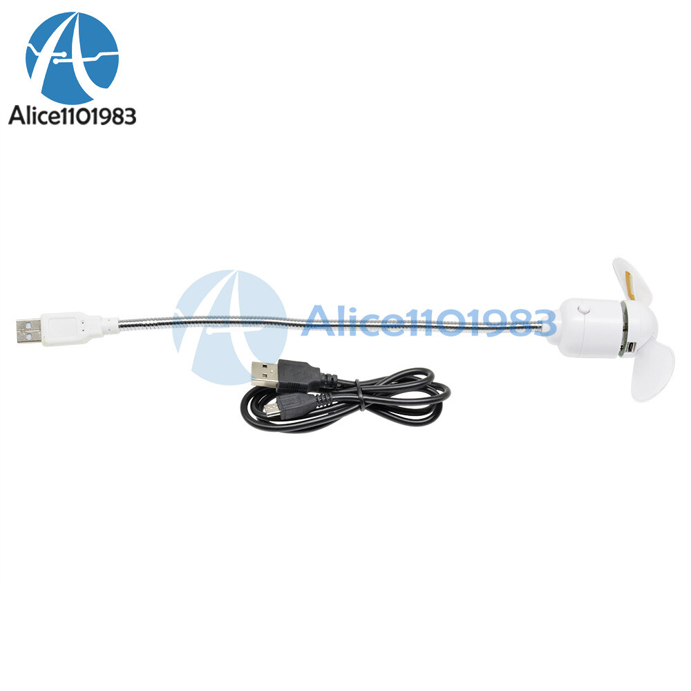 LED Clock Fan Mini USB Powered Cooling Flashing Programmable Character Desk Fun