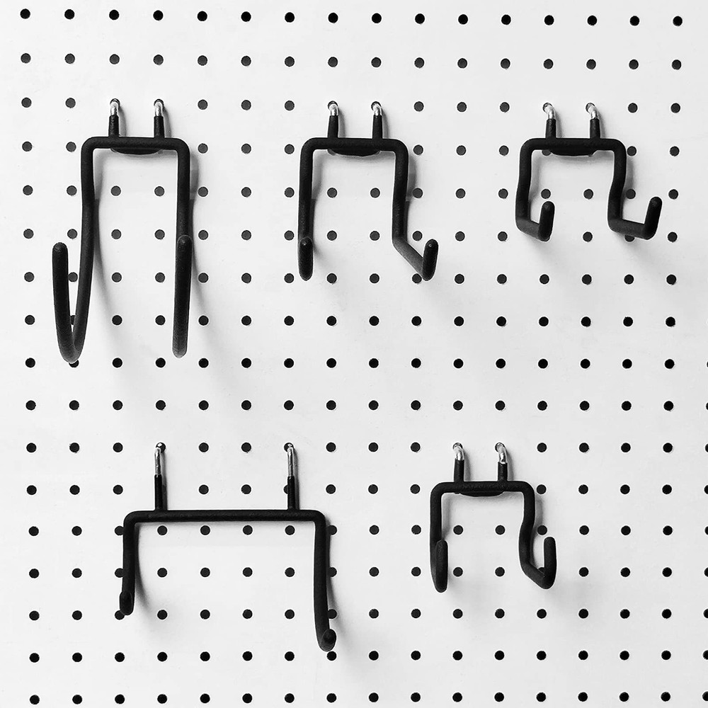 12-Piece Pegboard Hook Set for Drills Accessories Garage Workbench