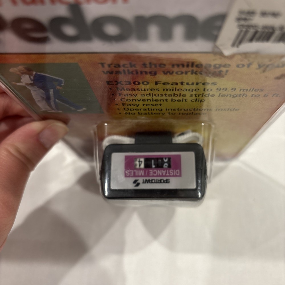 NOS Single Function Pedometer By Sportscraft 05412 Walk Run Exercise EX300