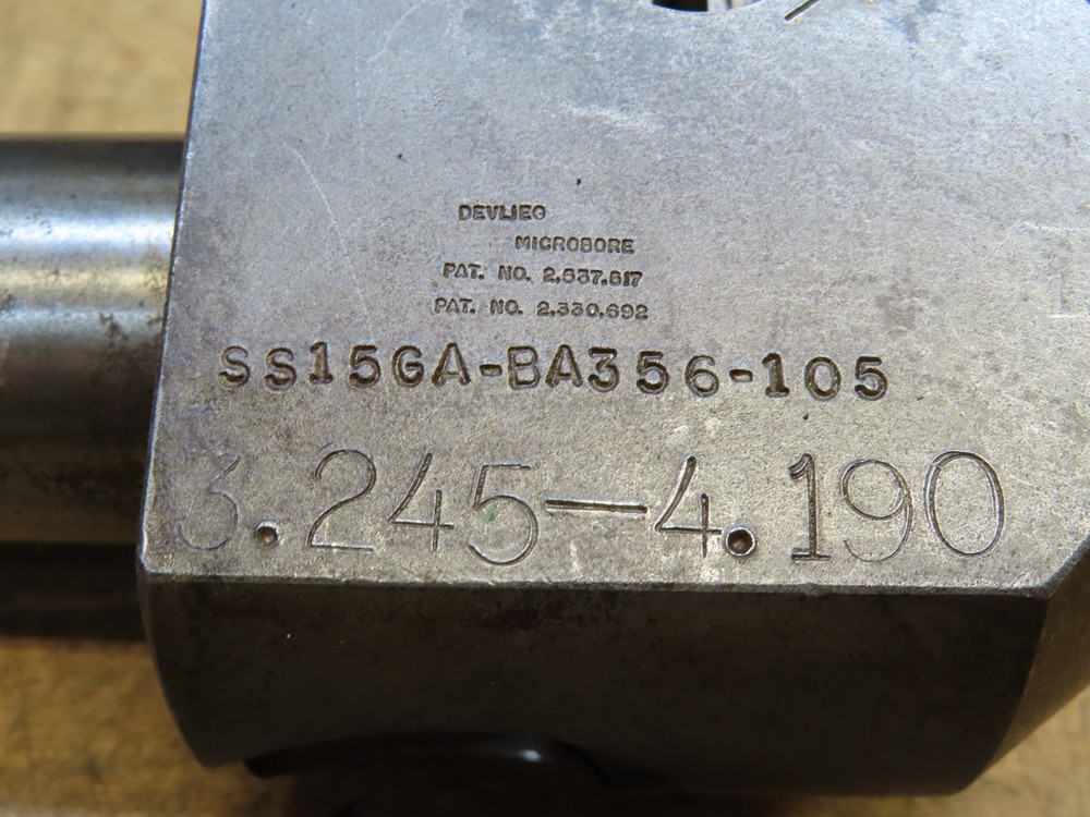 Devlieg Microbore indexable 3.245-4.190" micro-adjustable boring head 1.5" shank