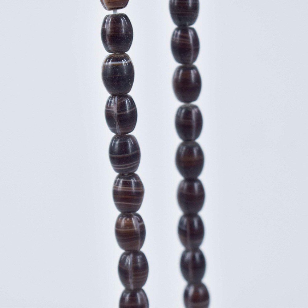 Coffee Bean Wedding Trade Beads 38 Inch