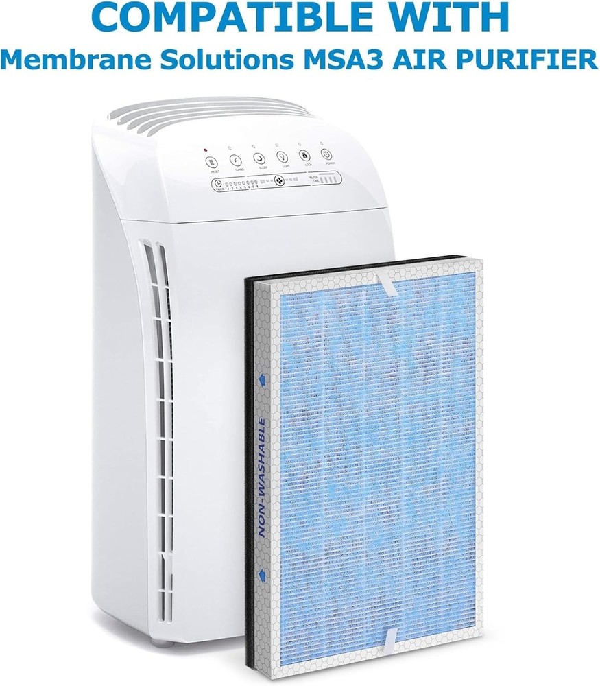 2 Pack MSA3/MSA3S HEPA Filter Replacement Filter Compatible with Membrane