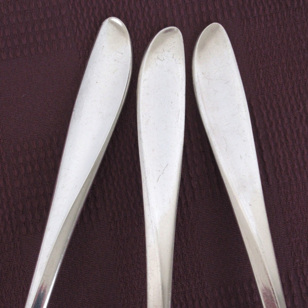 Holmes & Edwards Rhythmic serving spoons fork silverplate flatware utensils
