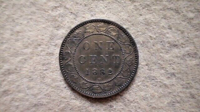 1882 Canada Large One Cent Extra Fine Condition; KM#7 Bronze
