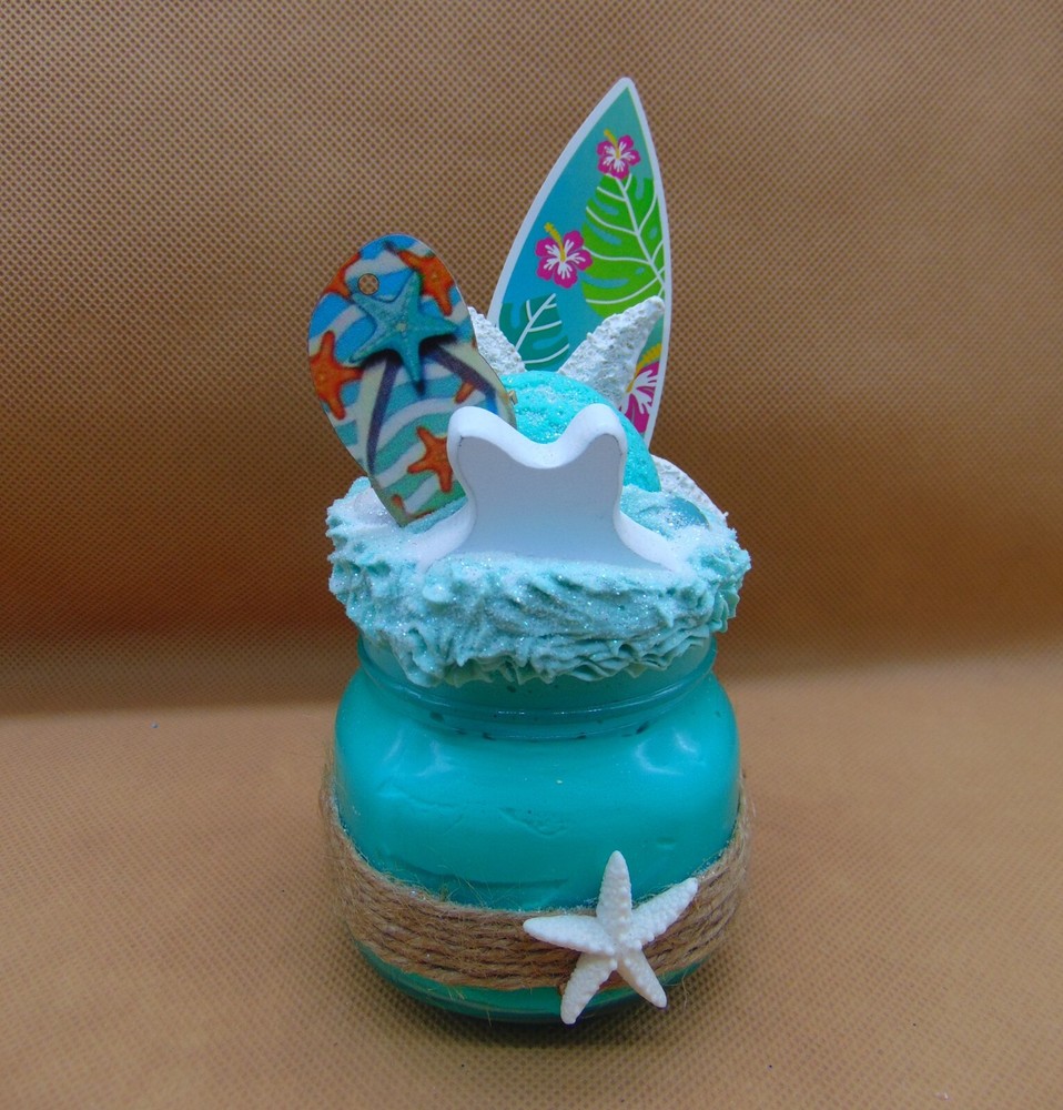 "Teal Beach" Fake Bake Mason Jar Dessert