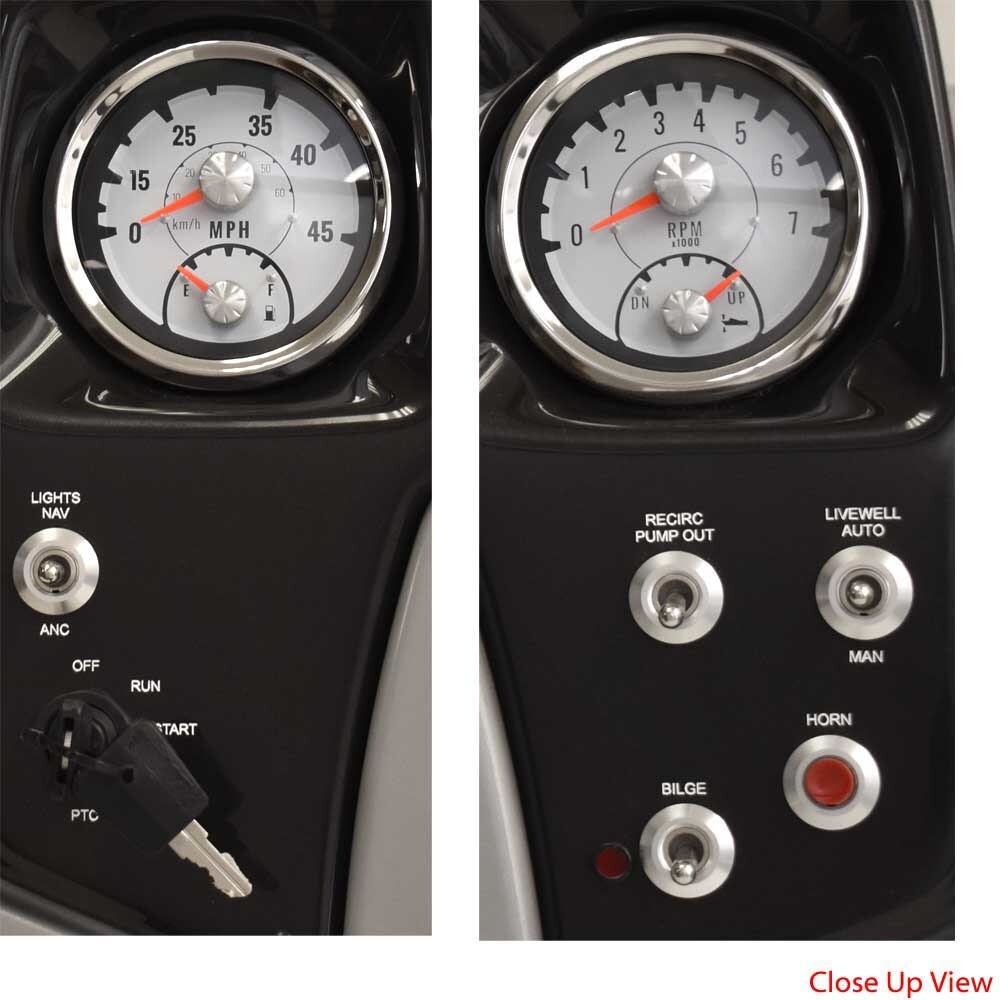 Tracker Boat Dash Console Panel 307954 | 32 3/8 x 13 5/8 Inch Silver