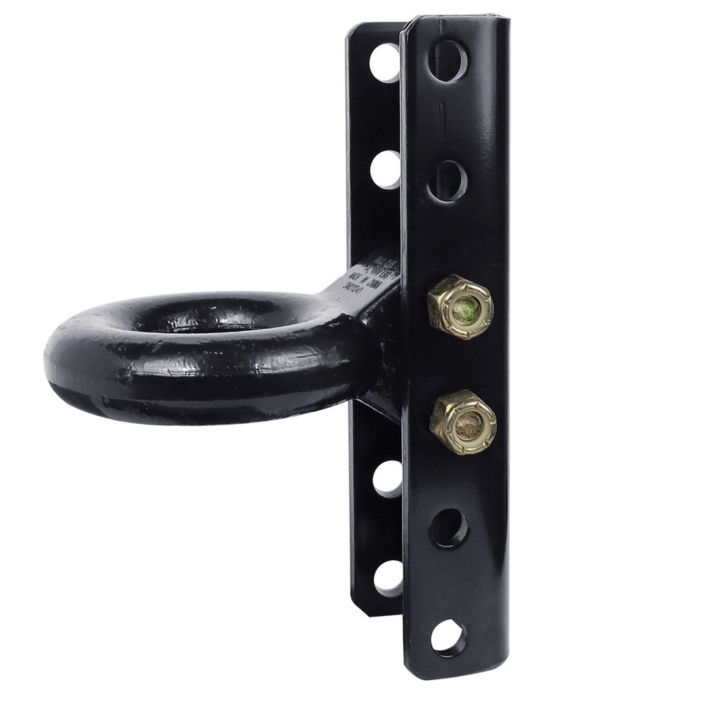 3"ID Trailer Pintle Hitch Lunette Ring Eye Coupler+5-Position Adjustable Channel