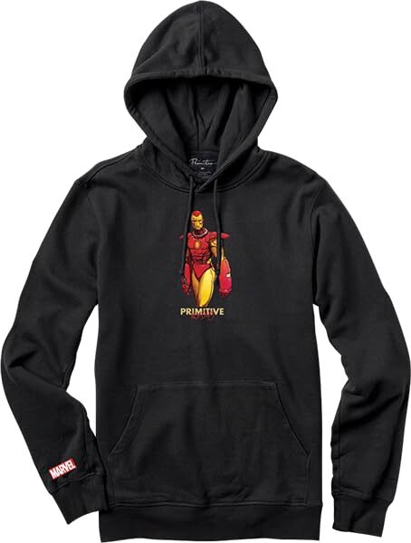 Primitive Iron Man Hoodie Medium Black