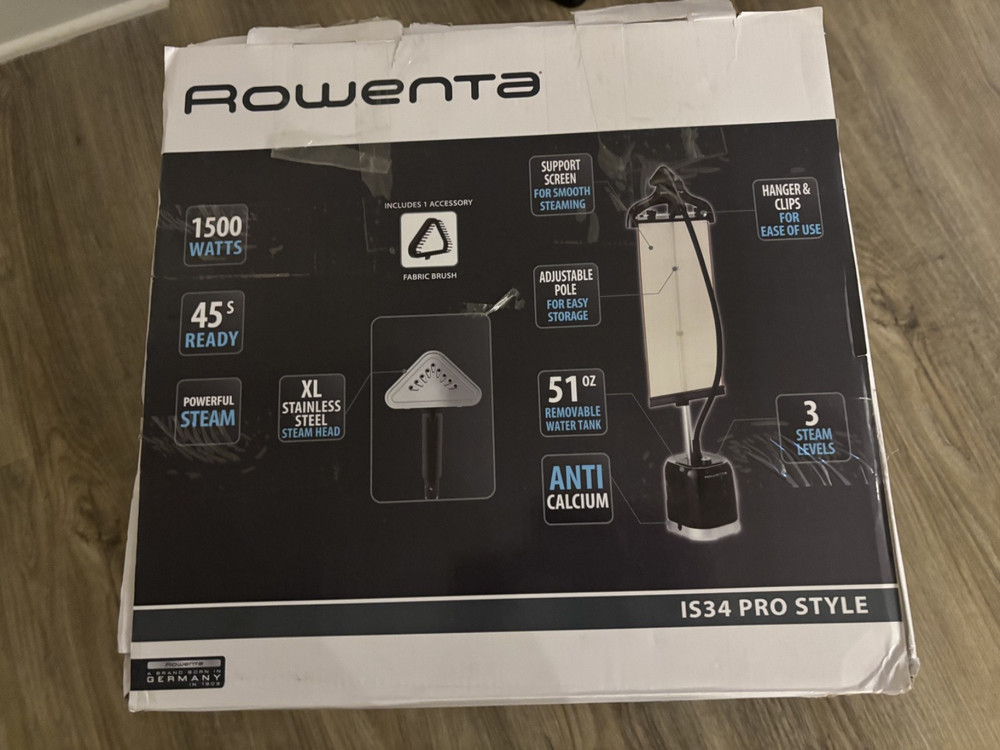Rowenta IS34 Pro Style Black Garment Steamer