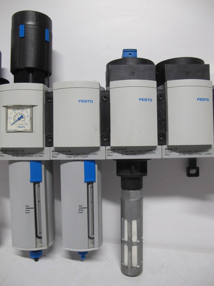 FESTO MS6 Compressed Air System Pressure Sensor Regulator Pneumatic EM1 LFR LF