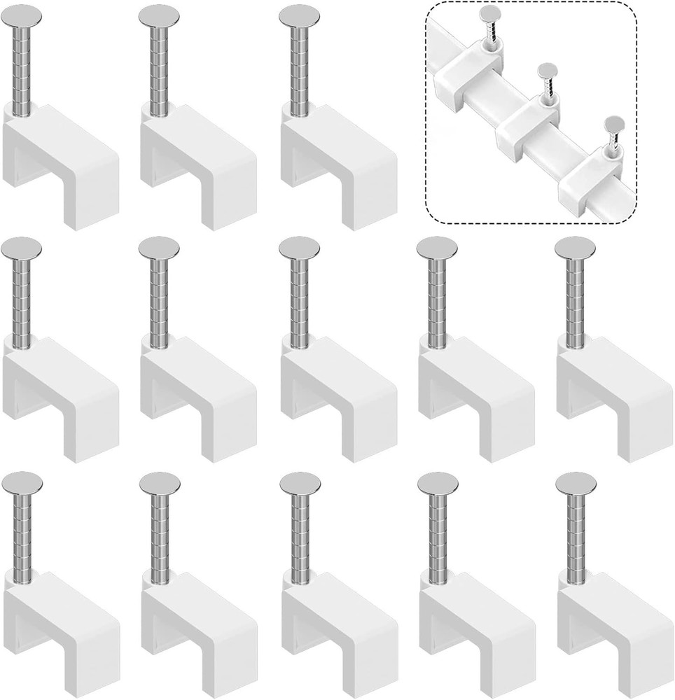 Cable Clips Nail in Cable Clips 8mm Flat Ethernet Cable Wall Clips Cable
