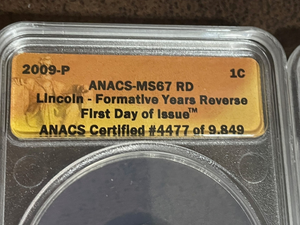 2009-P D ANACS Lincoln Formative Reverse First Day Issue MS67 #4477