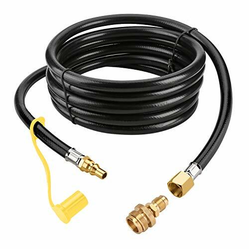 12 ft Propane Quick Connect Hose for RV to Gas Grill, 1/4" Quick Connect Hose
