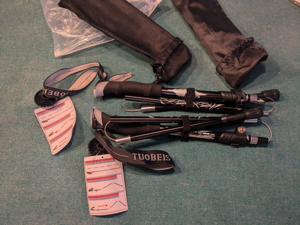 TUOBEIS Collapsible Trekking Poles With Quick Lock System