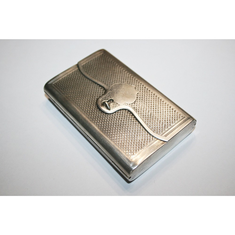 c1857 Imperial Russian 84 Silver Double Hinged Cigarette Case