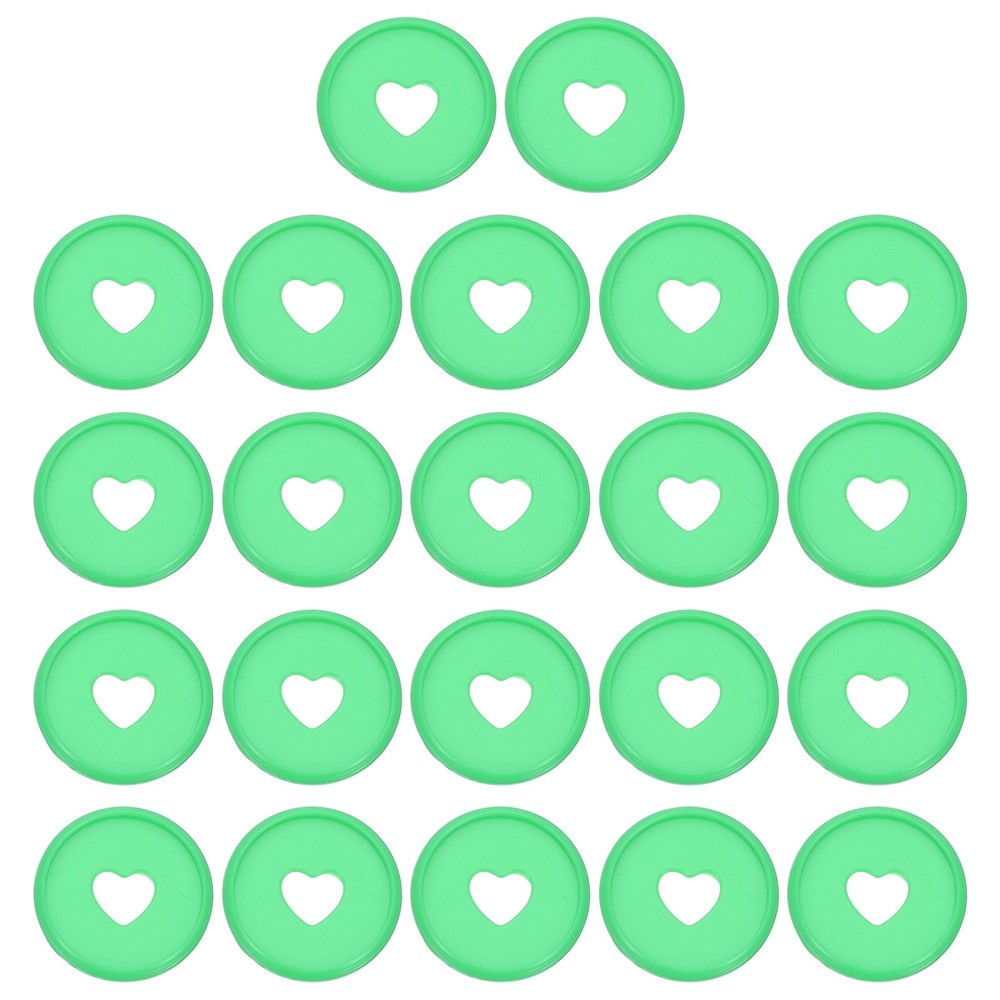 28mm Plastic Book Binding Discs, 22 Pack Expansion Discs Heart, Green