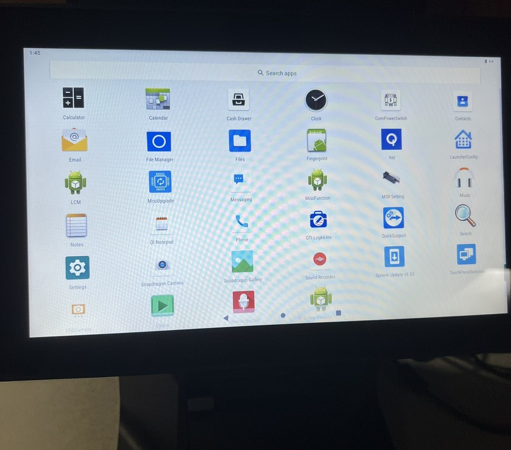 Touch Dynamic Android Acrobat POS AIO-SD450BLK with Epson M30 Printer and Base