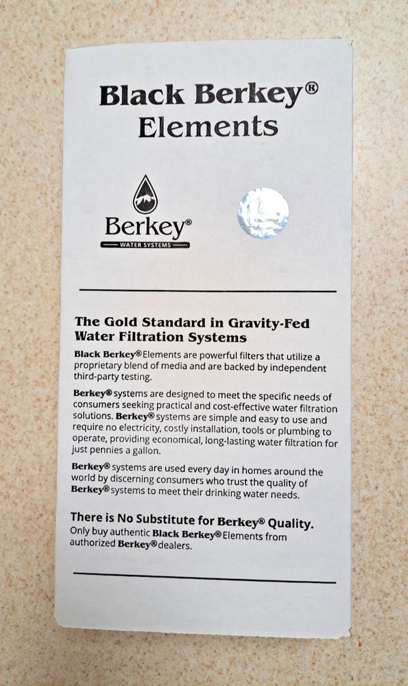 2 NEW - Genuine Black Berkey Purification Elements BB9 Water Filter 9” NMC