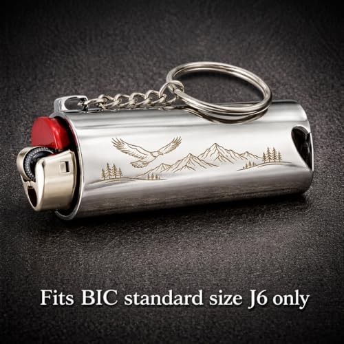 Laser Engraved Premium Solid Metal Lighter Case for Eagle & Mountin Version