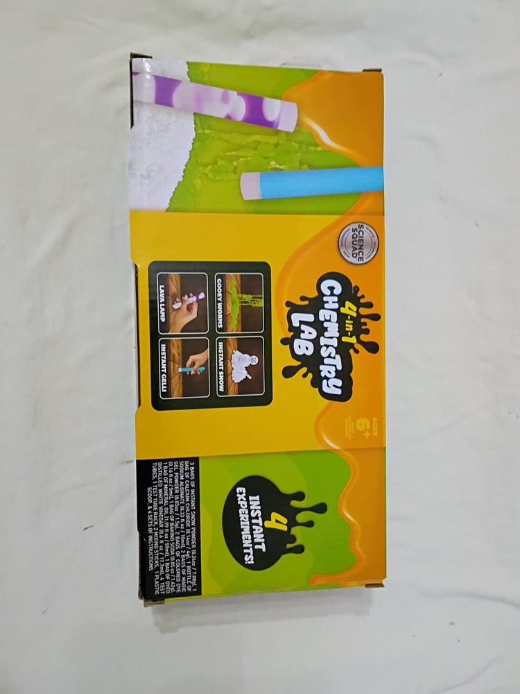 Science Squad 4 In 1 Chemistry Lab 4 Instant Experiment 6+ Sealed