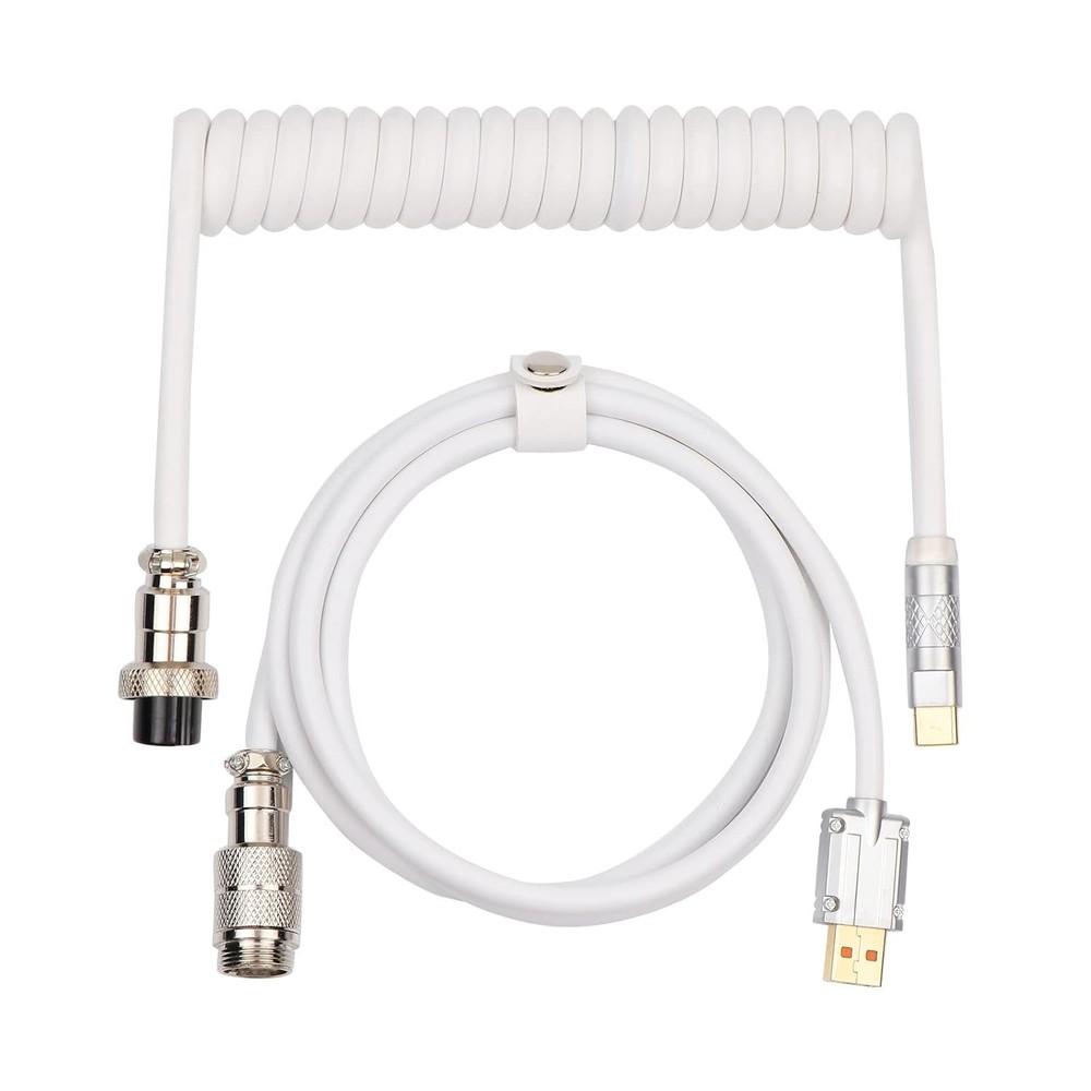 Aviator Coiled USB Cable for Mechanical Keyboards - Tangle-Free & Stylish